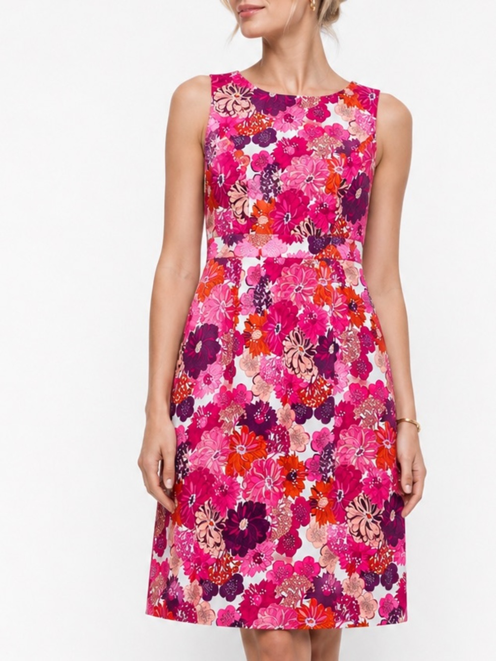 Liberty of London X Target Pink Floral Sleeveless Cotton Sheath Dress Size 8